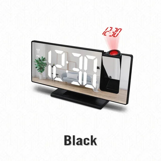 3D PROJECTION ALARM CLOCK MAKEUP LED MIRROR